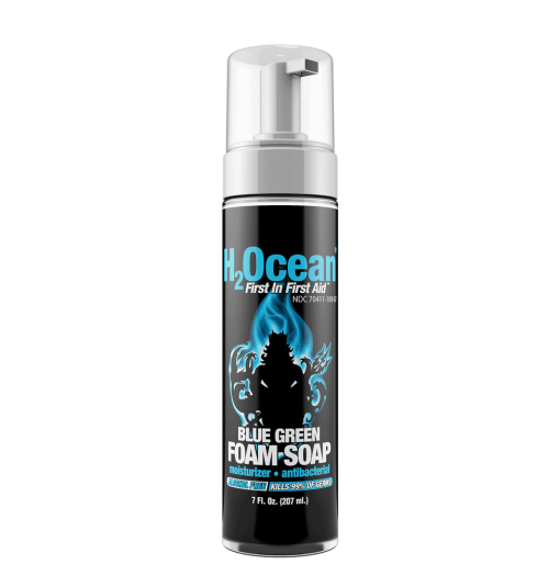 Blue green foam soap 7 o,z