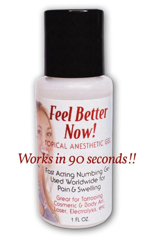 Gel anestésico tópico Feel Better Now - Botella de 1 oz