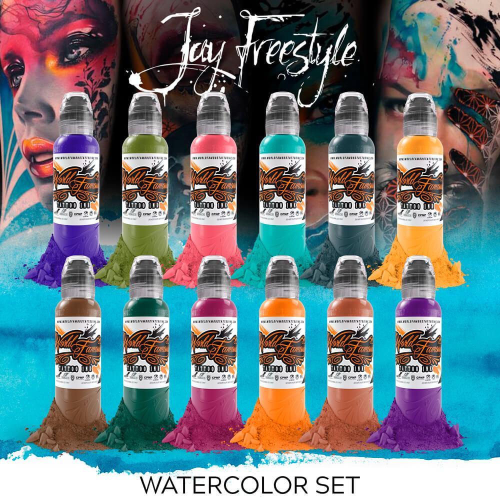 set pigmentos Jay Freestyle Water Colors Set 1oz